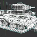 Vintage Military Tank 3D Model With Tracks Turret And Cannon Design