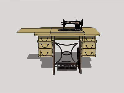 vintage sewing machine antique sewing machine 3d model