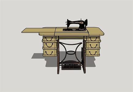 vintage sewing machine antique sewing machine 3d model