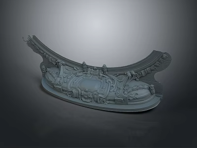 Traditional Architectural Component With Intricate Carvings And Decorative 3D Rendering 3d model