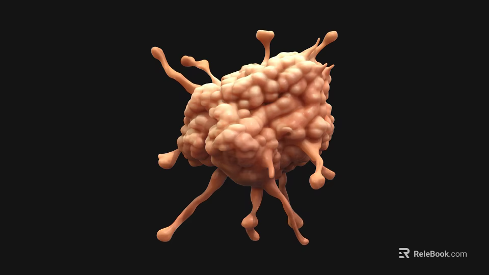 Detailed 3D Virus Structure Model With Spikes For Scientific Visualization 3d model 