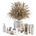 Premium Daily Cleaning Products With Hand Soap Bottles Candles Fragrance Diffusers And Dried Plants