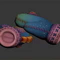 Colorful Cartoon Style Toy Cars In Blue Pink Green With Star Patterns And Pink Wheels