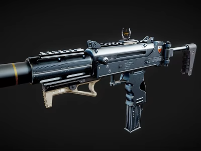 Sleek Modern Black Tactical Rifle With Scope Magazine And Grip Design 3d model