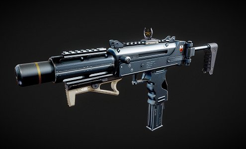 MP930 variant submachine gun 3d model