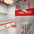 SG Bitter Noodle Mall Shop With Red Signage White Tables And Menu Displays