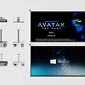 High Quality Projection Monitoring System With Multiple Projectors And Clear Screens