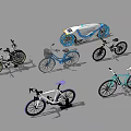 Different Types of Bicycles Including City Road and Basket Equipped Designs