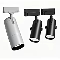 Modern Track Mounted Downlights and Spotlights in Silver and Black for Home Lighting
