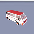 Red And White Compact Van With Classic Design And Exterior Features