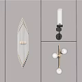 Modern Wall Lamps With Glass Striped Cylindrical And Spherical Metal Designs For Home