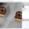 Cartoon Scene With Spinning Wheels Having Colorful Patterns On Light Bases
