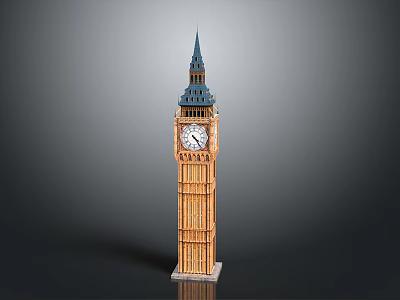 Iconic Big Ben Tower Featuring Classic Clock And Detailed Architectural Design 3d model