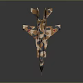 Camouflage Painted Fighter Jet Model With Red Star Insignia And Military Design