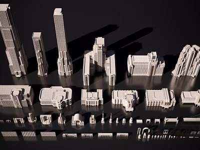 Classical European Architecture Models Featuring Various Historical Structures And Intricate Details 3d model