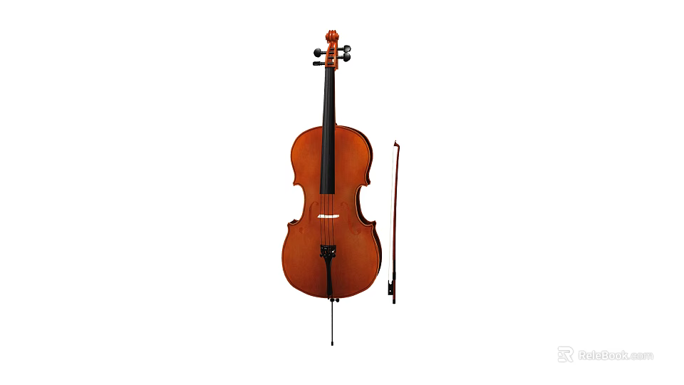 High Quality Handmade Acoustic Violin With Bow For Musical Performance And Practice 3d model 