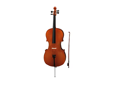 High Quality Handmade Acoustic Violin With Bow For Musical Performance And Practice 3d model