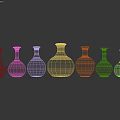Various Colorful Ceramic Vases With Intricate Traditional Patterns For Home Decor