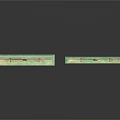 Green Narrow Hanging Strips With Metal Hooks For Organizing Daily Items