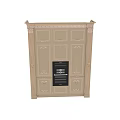 Classic Light Colored Kitchen Cabinets With Intricate Carvings And Built In Oven
