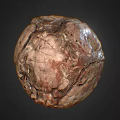 Round Brown Food Item With Cracked Textured Surface And Natural Organic Look