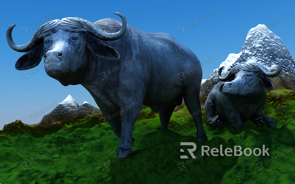 Modern cattle buffalo model