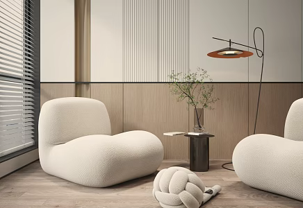 Modern Leisure Sofa Combination Leisure Chair Single Sofa Coffee Table 3d model