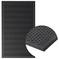 Stacked Textured Grid Floor Mats With Different Hole Patterns And Designs 3d model