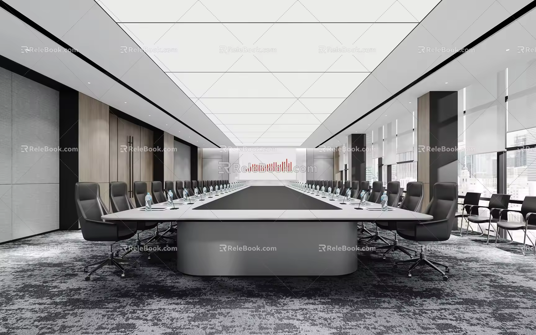 Modern Conference Room 3d model