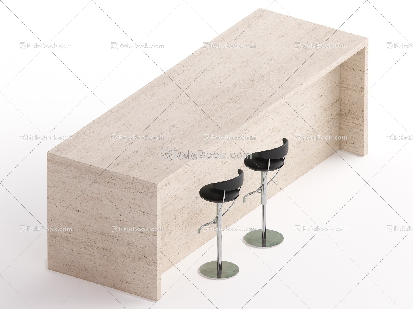 Modern Middle Ancient Style Bar Island Table 3d model