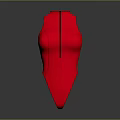 Red Decorative Vase With Sleek Curved Shape And Black Vertical Line For Modern Home Decor