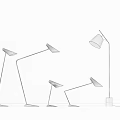 Modern lamp combination fashion simple metal floor lamp combination 3d model