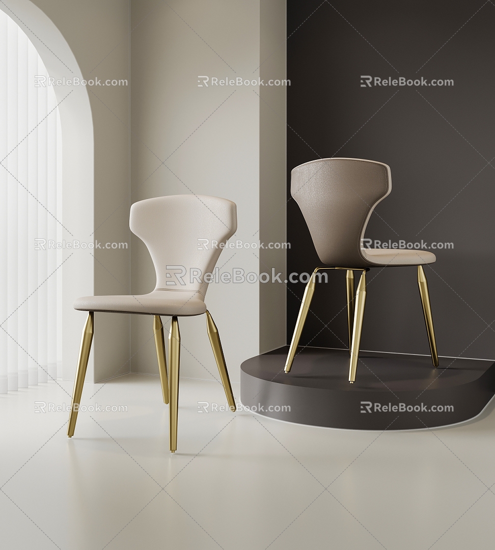 Modern Dining Chair Single Chair 3d model