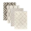 Square Rugs With Geometric Patterns Neutral Tones Diamond Designs And Multiple Styles 3d model