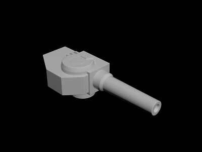 White 3D Model Mechanical Component With Cylindrical Rod And Square Base 3d model