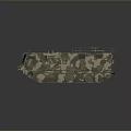 Military Camouflage Tracked Tank with Front Grille and Roof Rail Design
