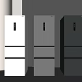 Haier Three Door Refrigerators in Different Colors White Gray Dark Gray with Modern Minimalist Design