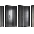 Modern Security Doors With Various Panel Designs And Textures For Home Safety 3d model