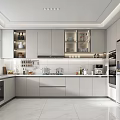 Modern Kitchen Interior Design With White Cabinets Sleek Countertop And Stainless Steel Appliances