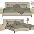 Modern Double Bed 3d model
