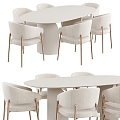 Modern table and chair combination table and chair combination 3d model