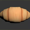 Adorable Cartoon Animal In Croissant Shape With Smiling Face And Standing Legs 3D Design