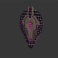 Ornamental Metal Decorative Component With Intricate Geometric Patterns And Central Gemstone