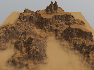 Terrain Barren Mountain Range Canyon Geopark Mountain Cliff Valley Peak Plateau 3d model