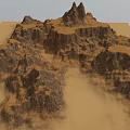 Desert Mountain Landscape With Rocky Terrain And Sandy Surroundings Natural Scenery