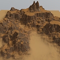 Terrain Barren Mountain Range Canyon Geopark Mountain Cliff Valley Peak Plateau 3d model