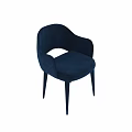 Elegant Modern Blue Velvet Armchairs With Slim Legs And Curved Armrests Design