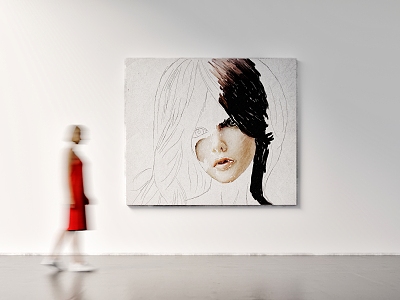 Hanging Painting Art Hanging Painting portrait painting simple decorative painting exhibition abstract painting model