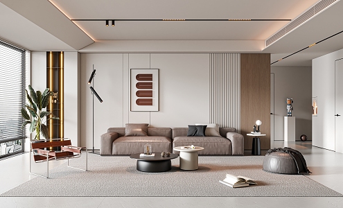 modern living room 3d model