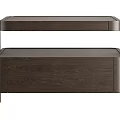 Modern Wooden Bedside Table With Sleek Metal Legs And Storage Drawer